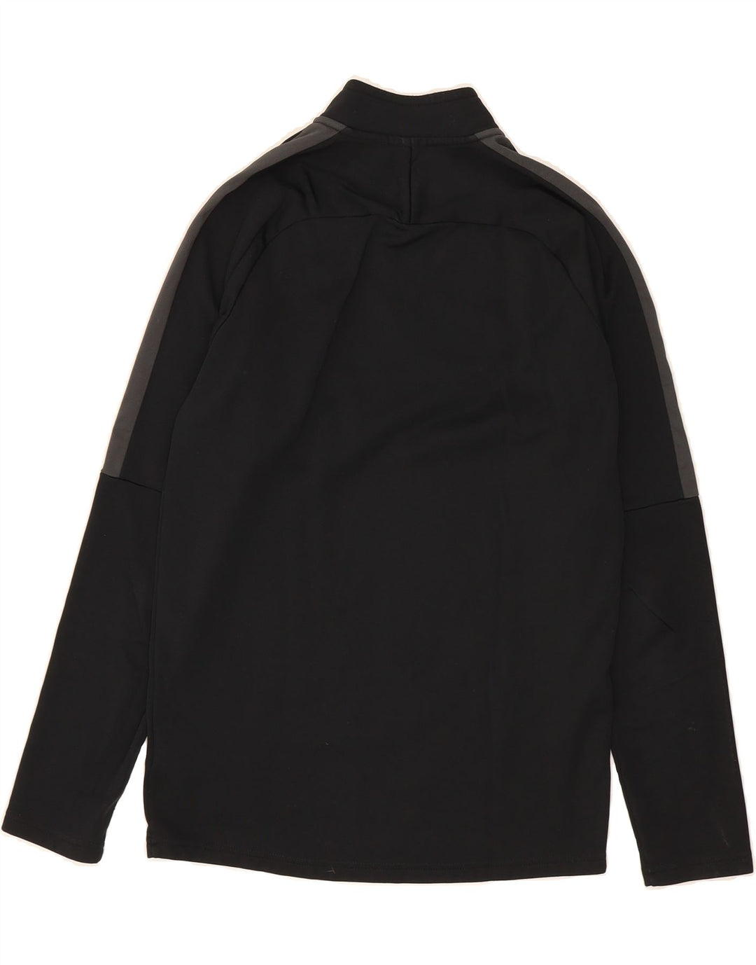 NIKE Mens Dri Fit Zip Neck Pullover Tracksuit Top Small Black Polyester Vintage Nike and Second-Hand Nike from Messina Hembry 