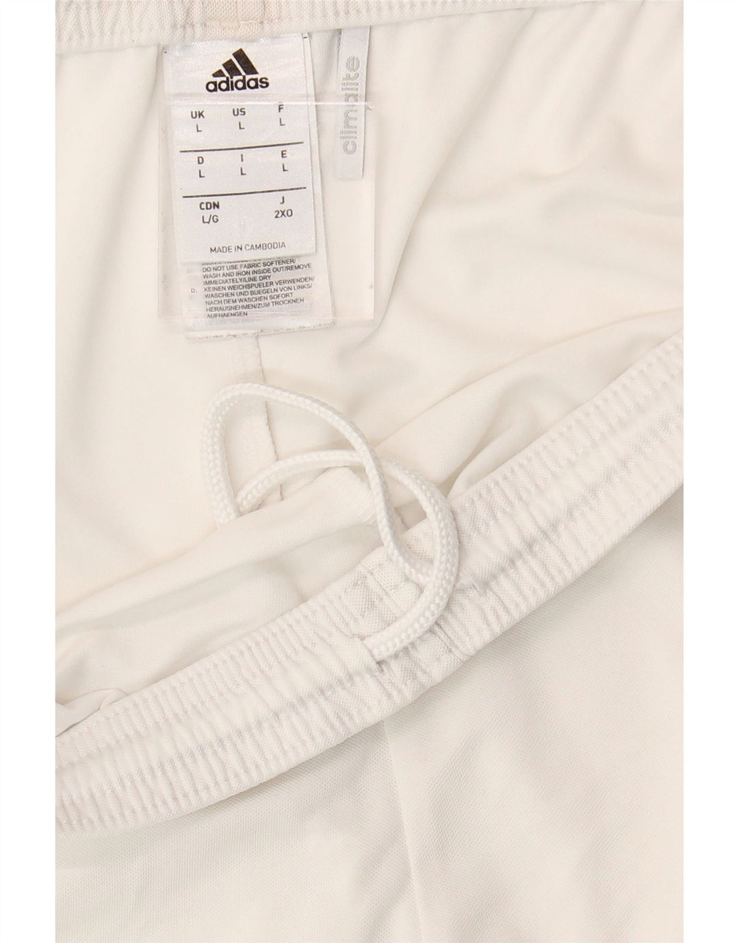 ADIDAS Mens Climalite Sport Shorts Large  White Polyester