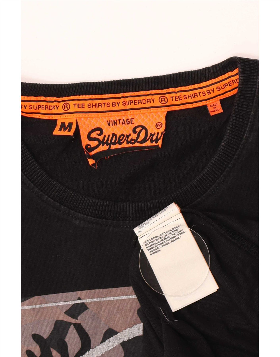 Superdry muška grafička majica kratkih rukava Srednji crni pamuk
