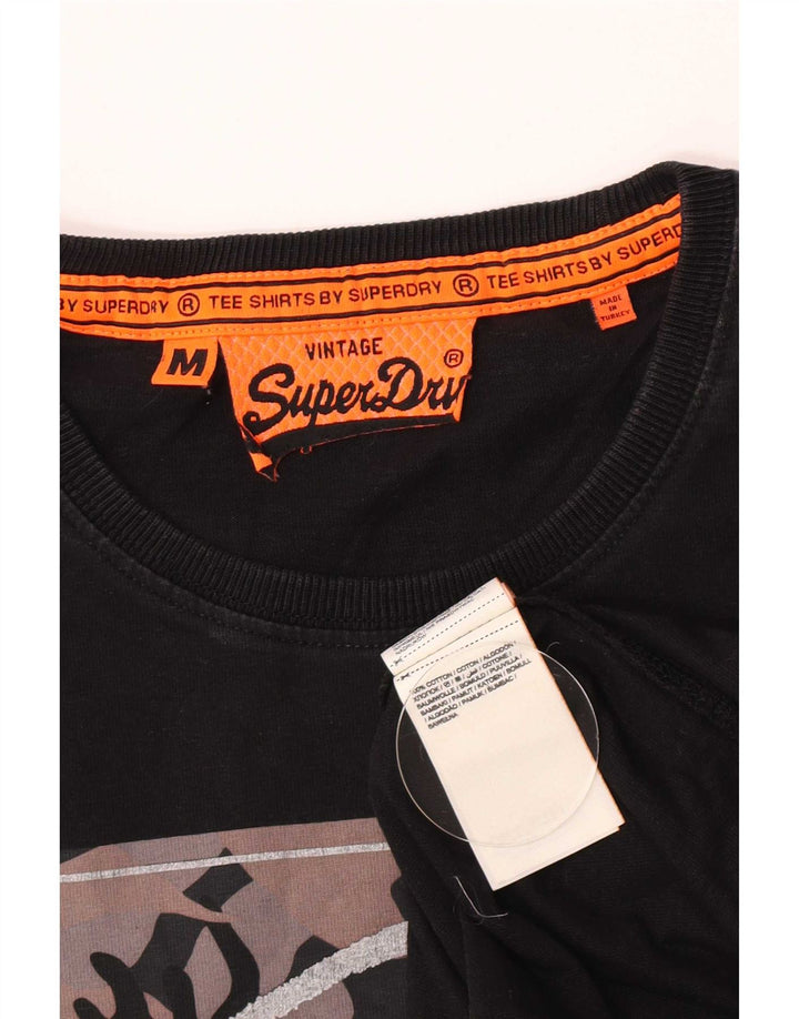 Superdry muška grafička majica kratkih rukava Srednji crni pamuk