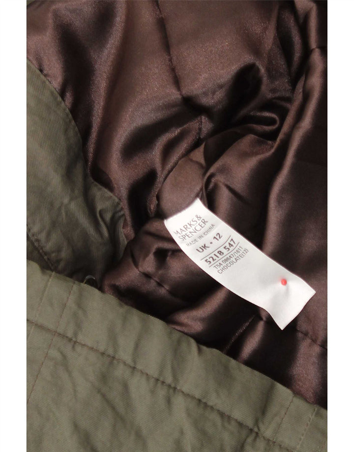 Marks & Spencer ženska parka jakna s kapuljačom UK 12, srednji kaki pamuk