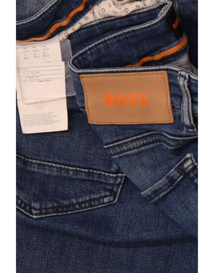 HUGO BOSS Muške ravne traperice W40 L29 plavi pamuk