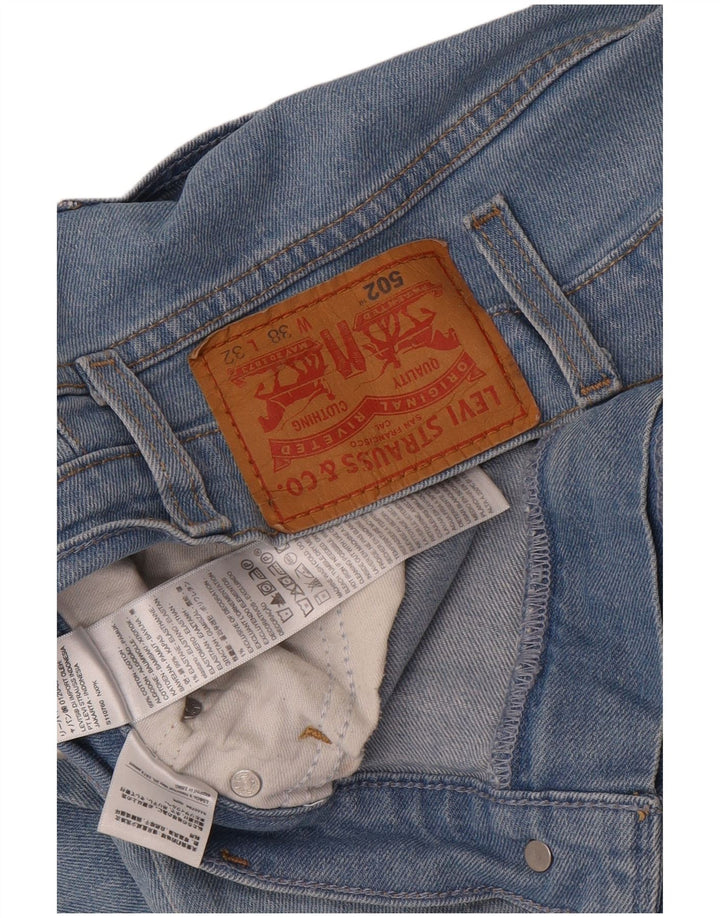 Levi's muške 502 sužene traperice W38 L32 plavi pamuk