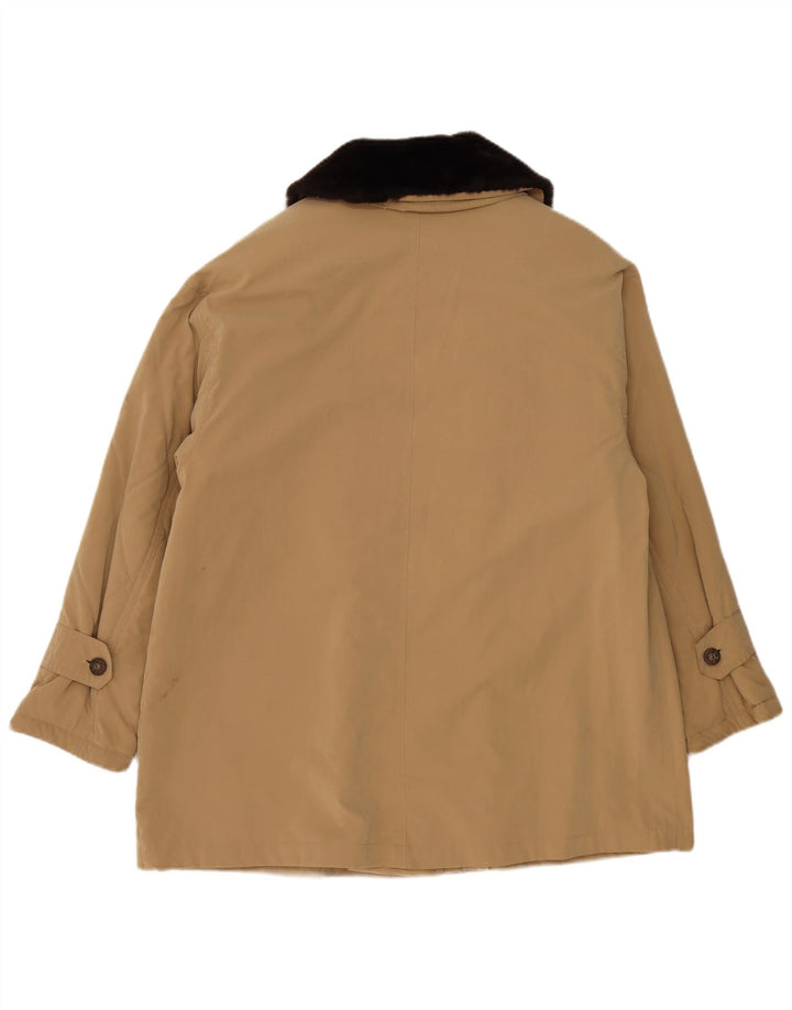 Vintage ženska velika pomoćna jakna uk 18 XL bež poliester