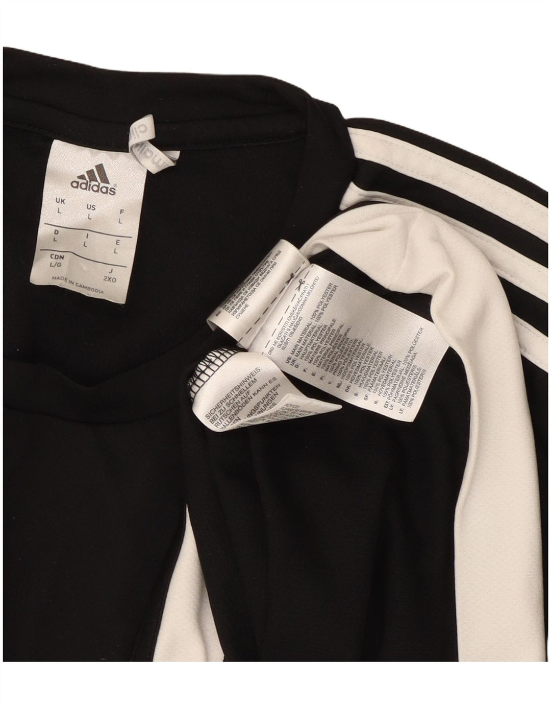 Adidas muška majica Climalite s dugim rukavima, veliki crni poliester