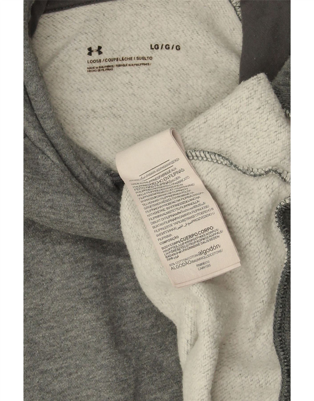 UNDER ARMOUR Muška majica s kapuljačom Veliki sivi flekasti pamuk