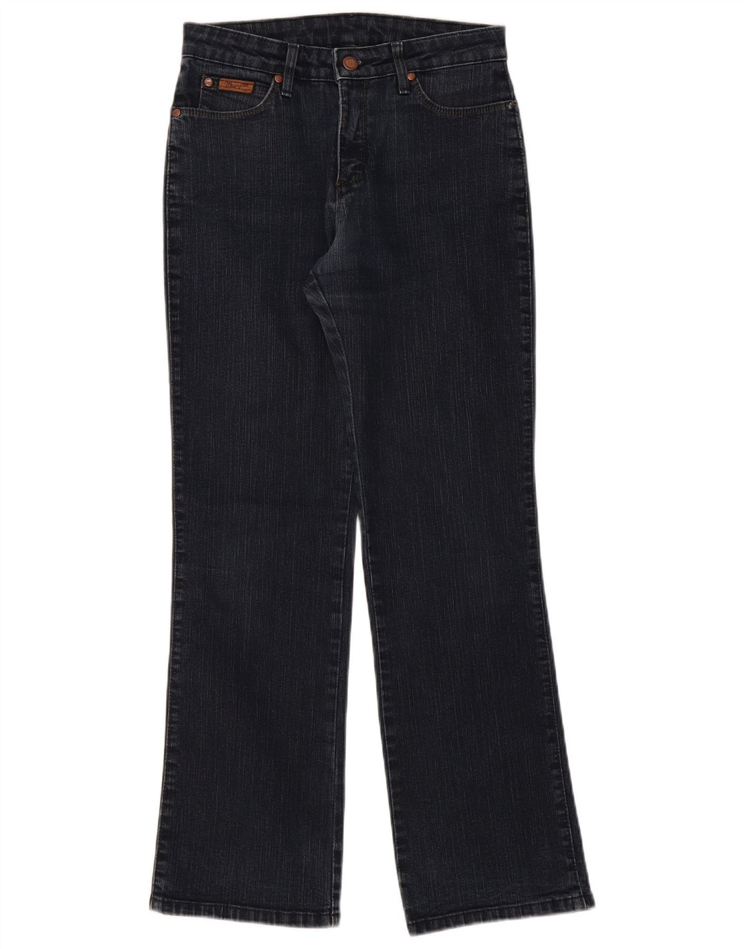 Ženske traperice Wrangler Bootcut W28 L30 tamnoplavi pamuk