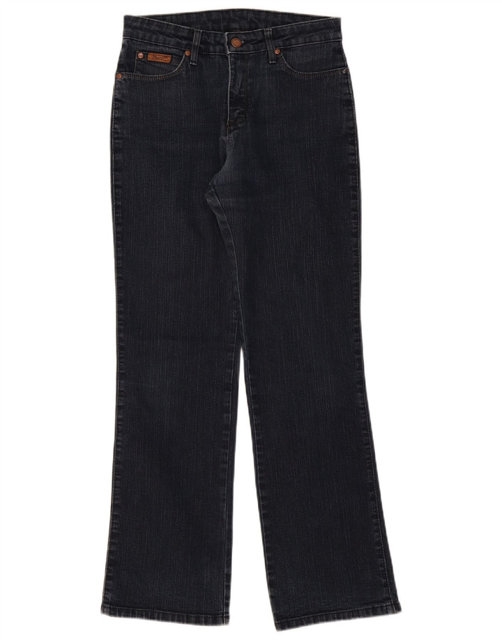 Ženske traperice Wrangler Bootcut W28 L30 tamnoplavi pamuk