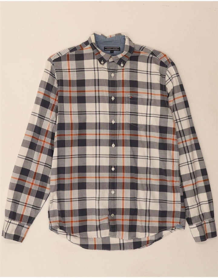 TOMMY HILFIGER Mens Regular Fit Shirt Medium Multicoloured Check Cotton Vintage Tommy Hilfiger and Second-Hand Tommy Hilfiger from Messina Hembry 