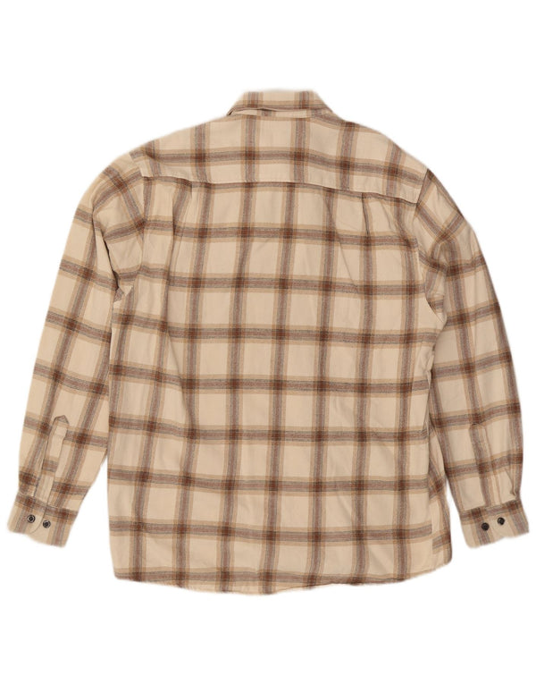 CAMARGUE Muška košulja od flanela, veličina 39/40 srednje bež karirani pamuk