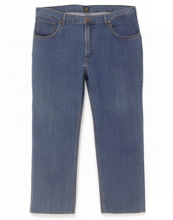 Lee Mens Brooklyn Straight Jeans W42 L28 Plavi pamuk