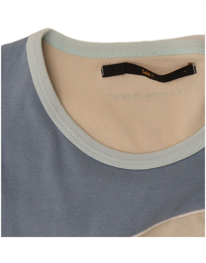 Lee ženska majica kratkih rukava UK 16 Large Beige Colourblock