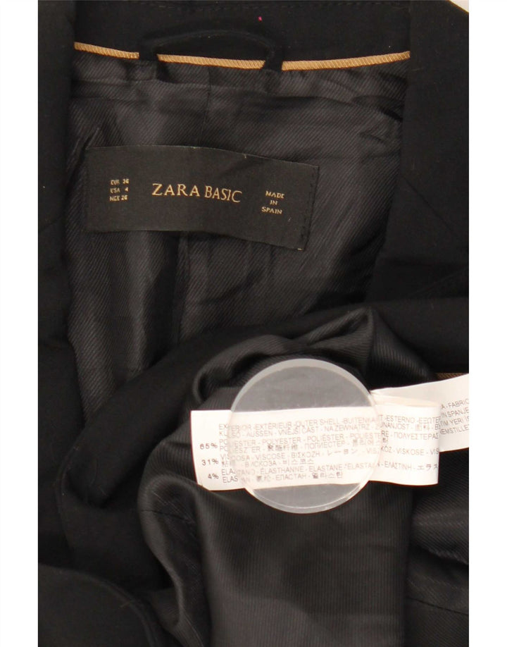 Zara ženski sako sa 1 gumbom EU 36 XS crni poliester