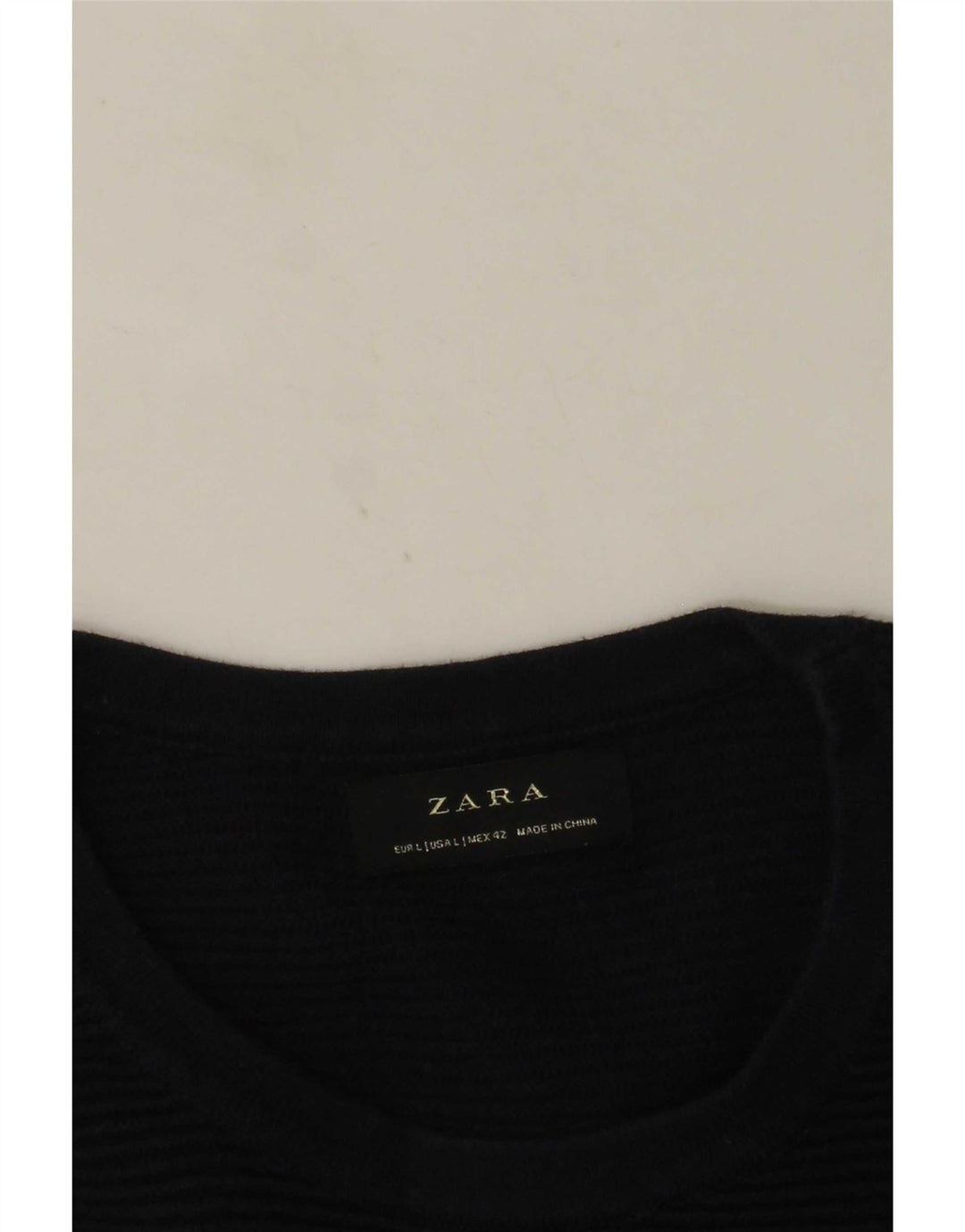 Zara muški džemper s okruglim izrezom, veliki tamnoplavi