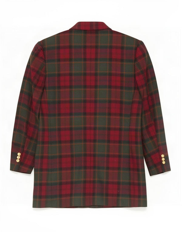 Marks & Spencer Ženska St. Michael Blazer jakna UK 12 Srednji crveni karirani