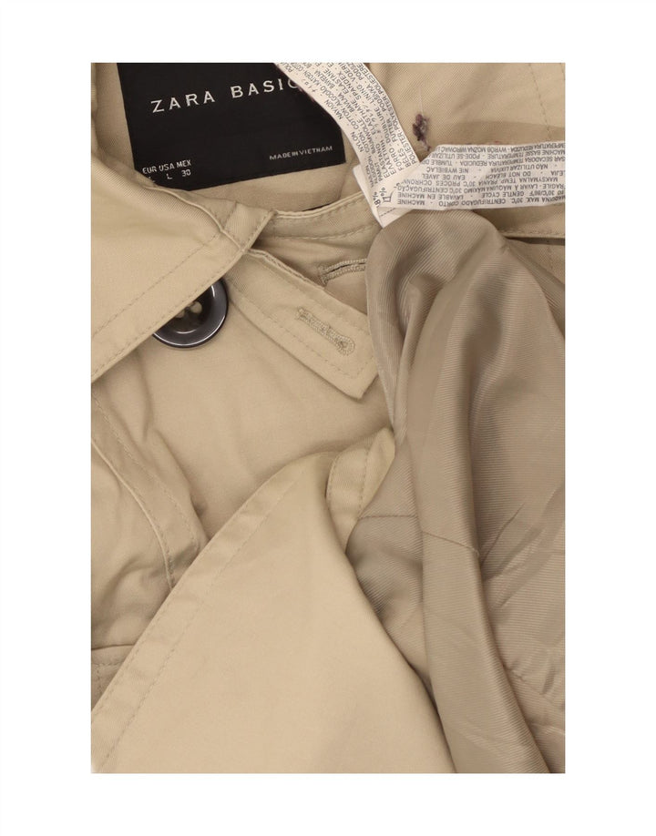 Zara ženski trenč kaput UK 14 veliki bež najlon