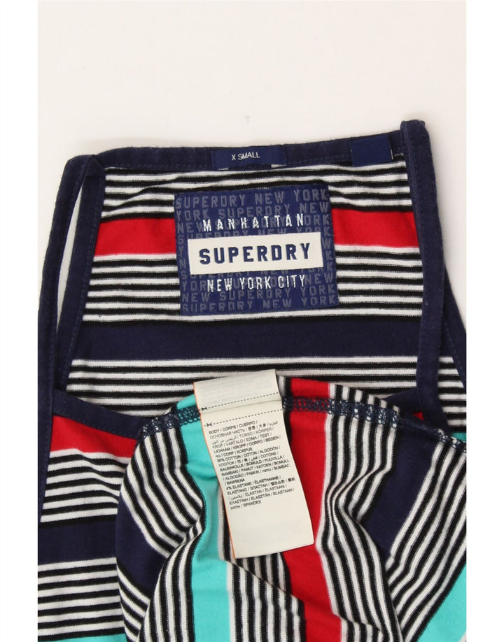 SUPERDRY ženska Manhattan T-shirt haljina UK 6 XS na višebojne pruge