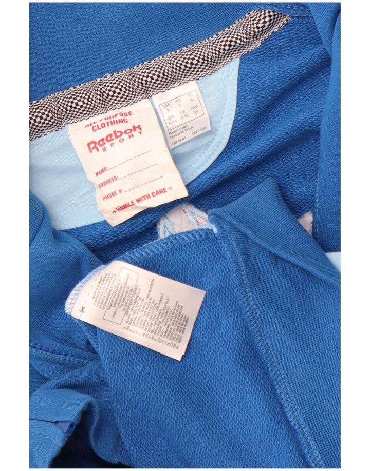 Reebok muška trenirka s grafičkim motivima, velika plava pamučna jakna