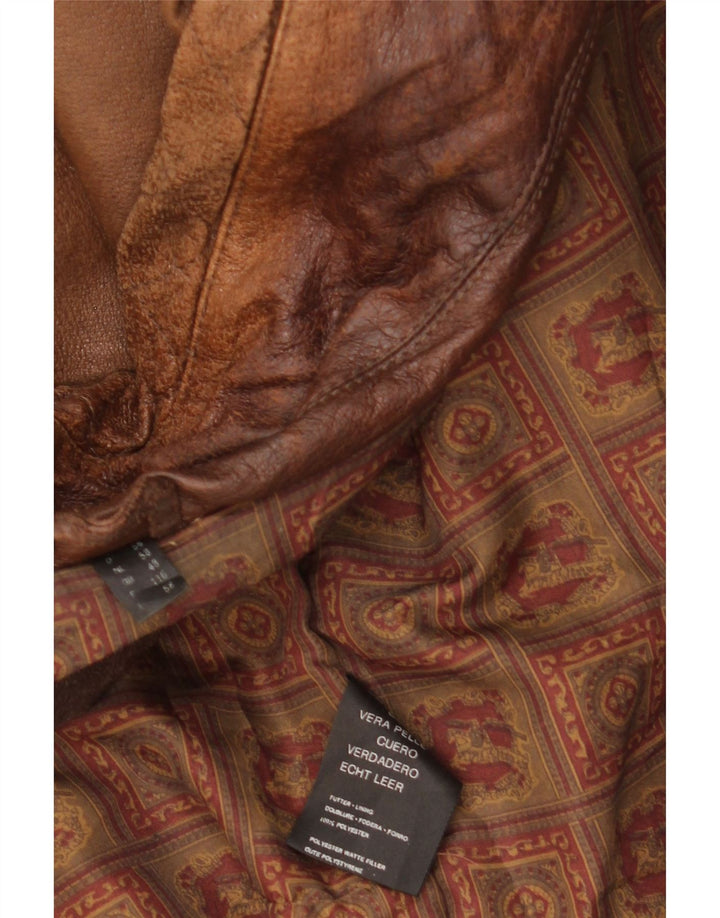 Vintage muška kožna jakna IT 58 4XL smeđa koža