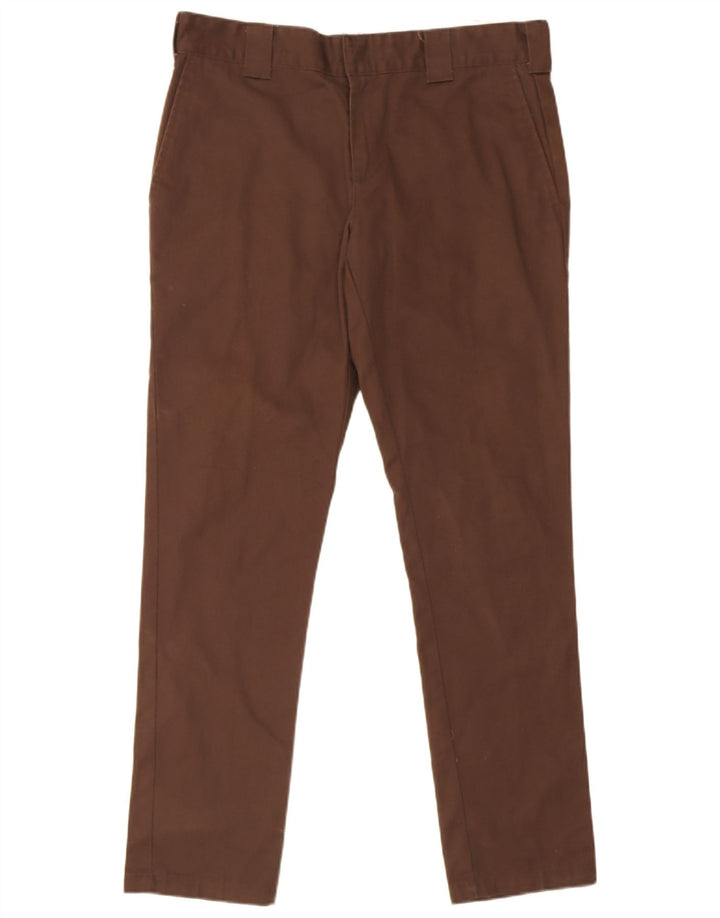 Dickies muške uske chino hlače W33 L32 smeđi poliester