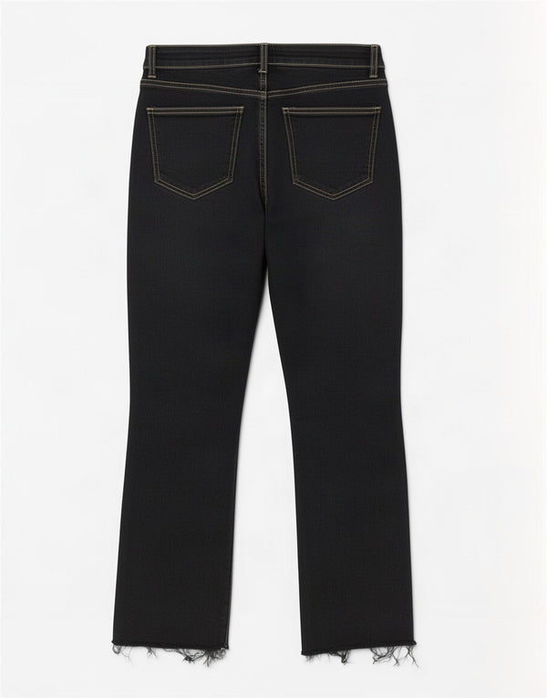 Zara ženske crop bootcut traperice EU 42 Large W32 L26 crne