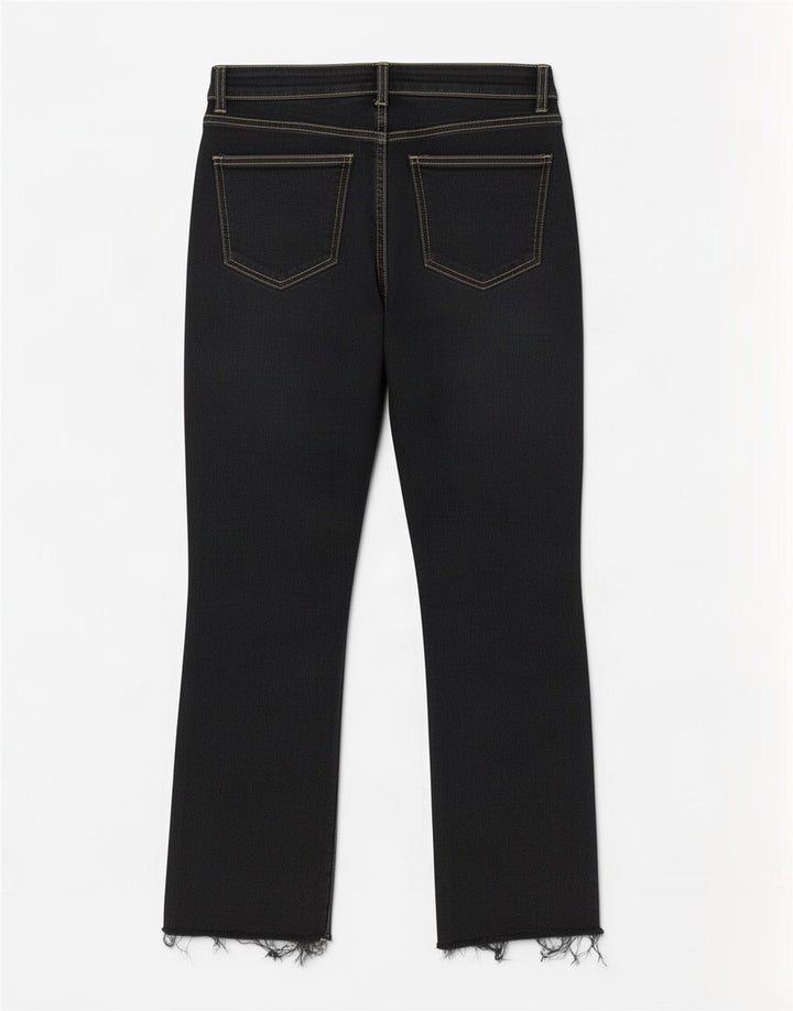 Zara ženske crop bootcut traperice EU 42 Large W32 L26 crne