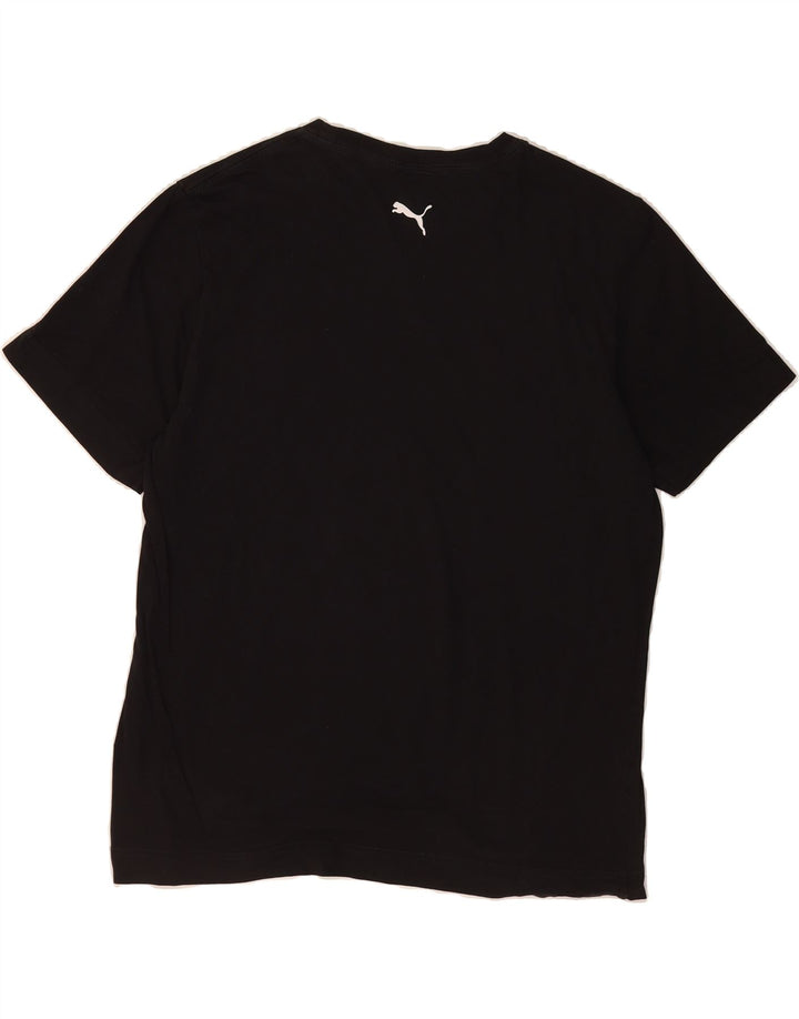 PUMA Mens Graphic T-Shirt Top Large Black Vintage Puma and Second-Hand Puma from Messina Hembry 