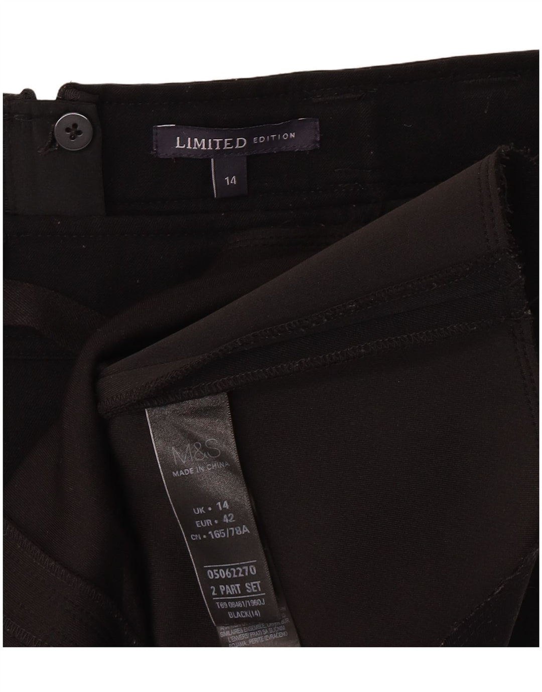 Marks & Spencer ženska mini suknja UK 14 velika W30 crni poliester