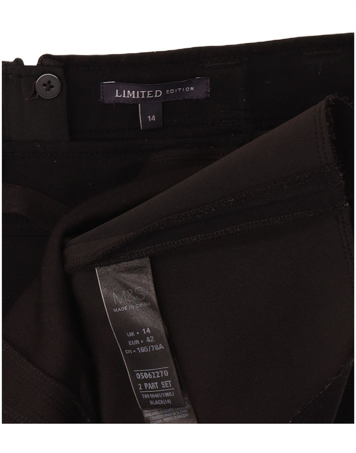 Marks & Spencer ženska mini suknja UK 14 velika W30 crni poliester