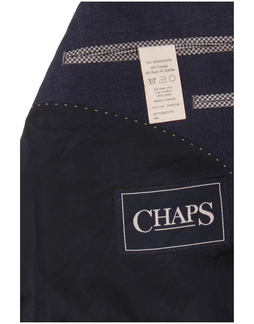 CHAPS Muška jakna sa 2 gumba UK 46 3XL tamnoplavi poliester