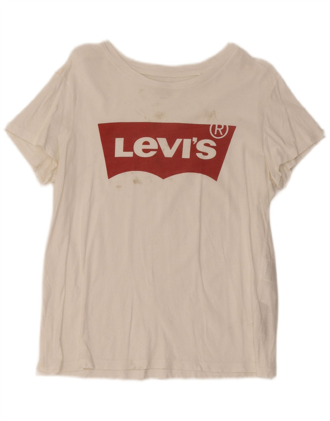 Gornja ženska majica kratkih rukava Levi's s grafičkim motivima UK 12 Srednje bijeli pamuk