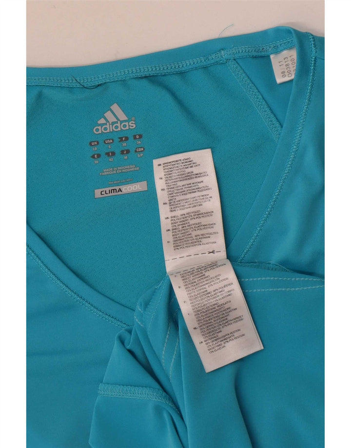Adidas ženska Climacool majica kratkih rukava UK 10 Mali plavi poliester