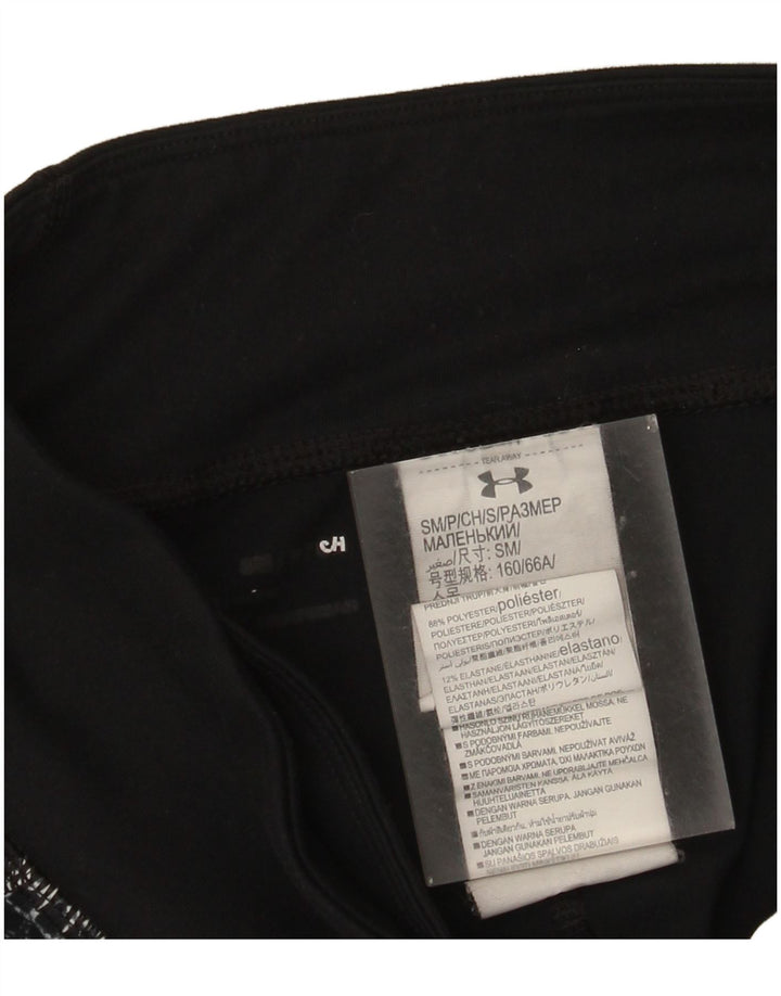 Under Armour ženske kapri tajice UK 10 mali crni karirani poliester