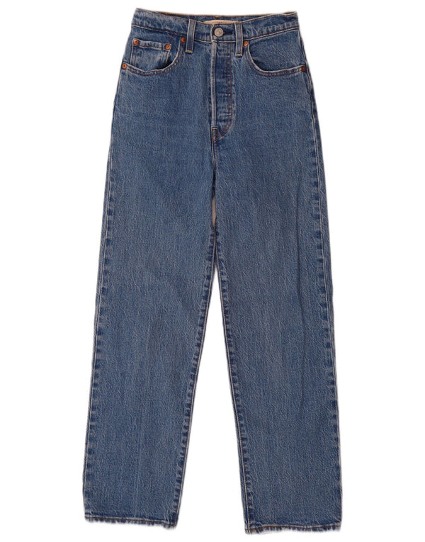 Levi's ženske ravne traperice visokog struka W24 L29 plavi pamuk