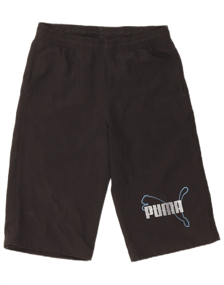 Puma Boys Graphic Sport Shorts 11-12 Years Black Poliester