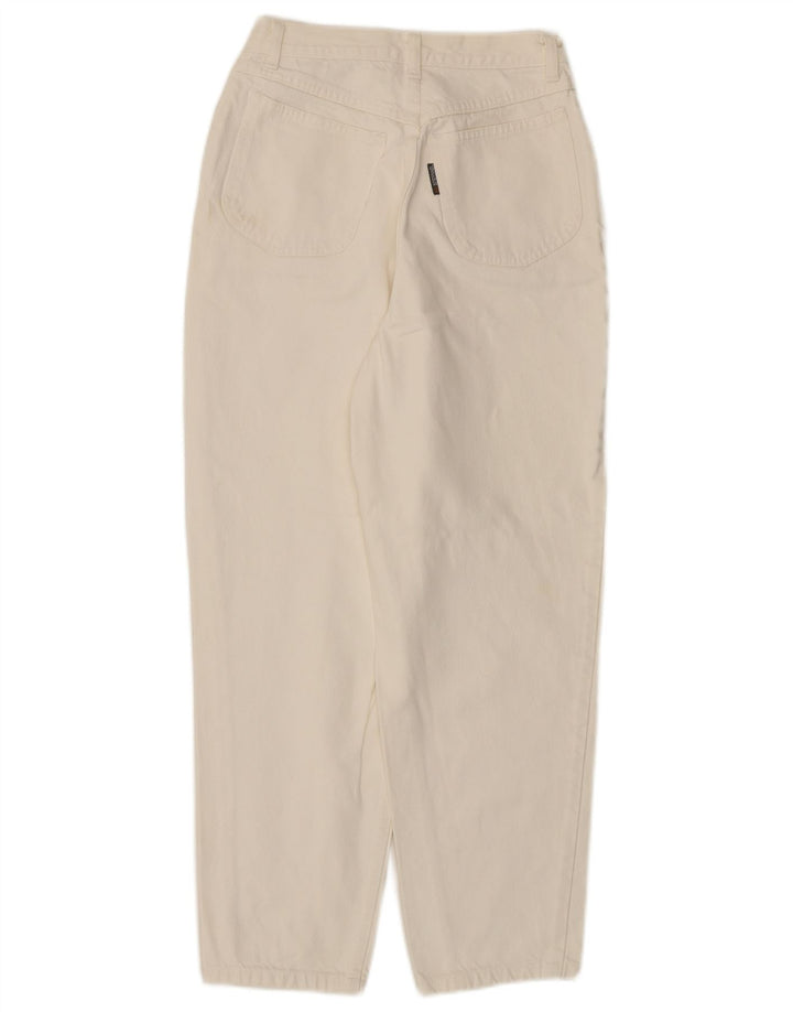 STEFANEL Ženske traperice visokog struka IT 44 srednje W24 L27 sivobijeli pamuk