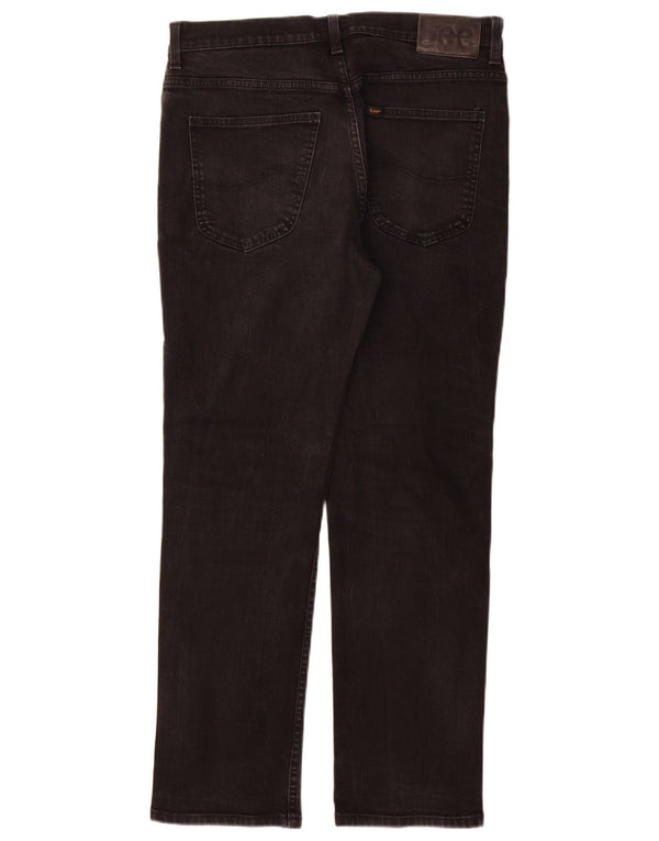 Lee Mens Brooklyn Straight Jeans W34 L30 Crni pamuk