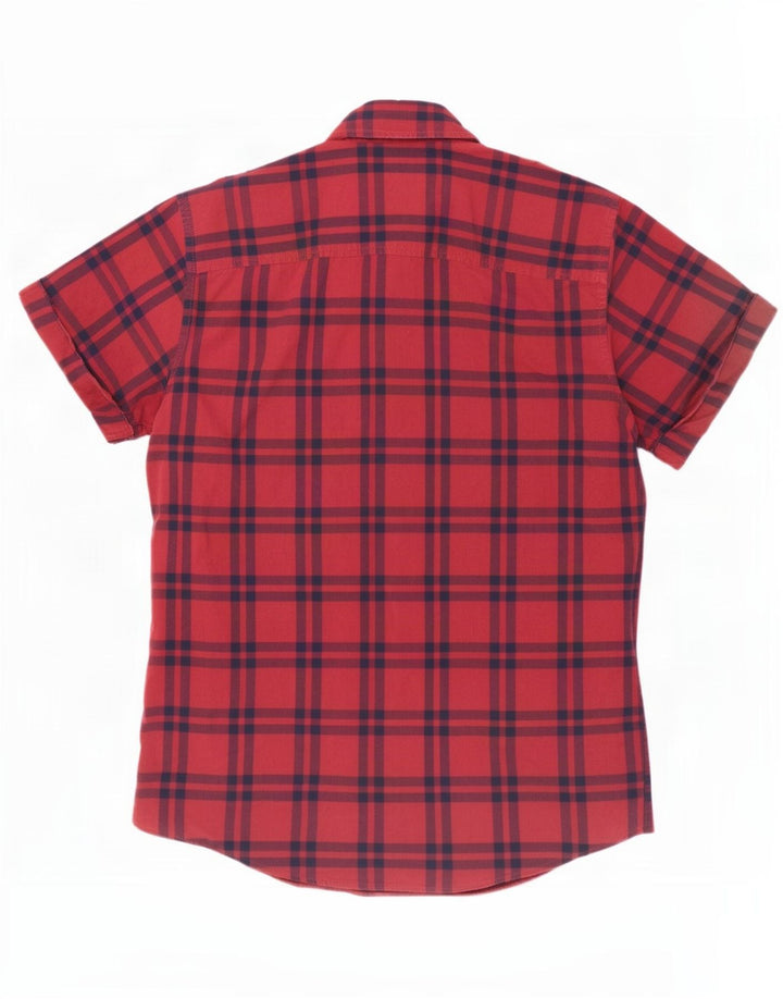 Jack & Jones muška košulja kratkih rukava Srednje crveno karirani pamuk