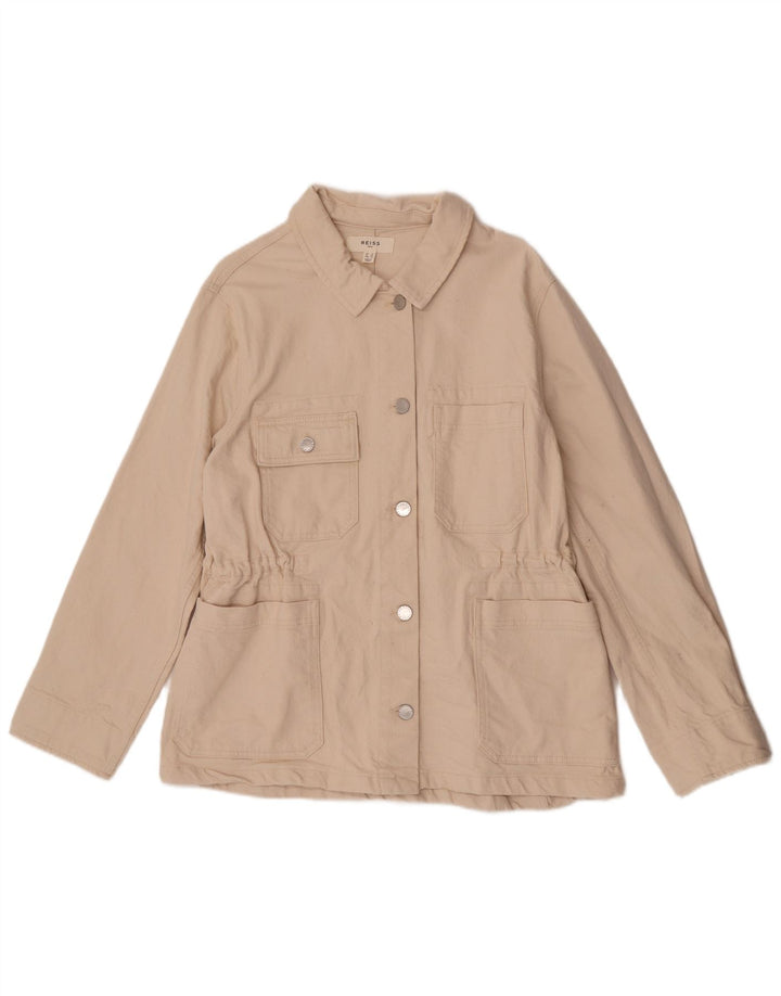Ženska traper jakna Reiss Utility UK 14 Medium Off White Pamuk