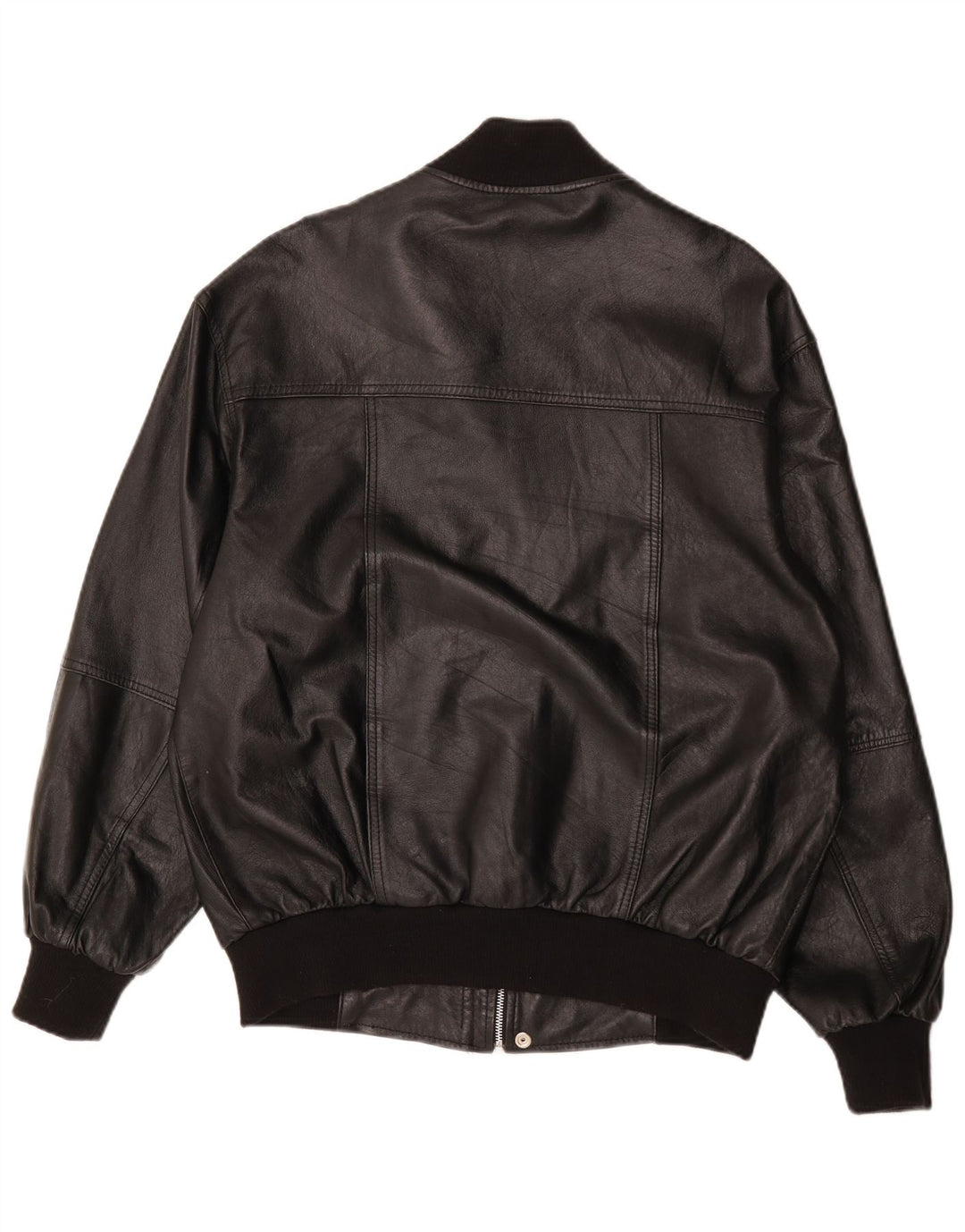Vintage muška bomber kožna jakna UK 38 srednje crna koža