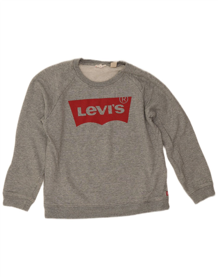 Levi's Ženska majica s velikim grafičkim motivima UK 10 Mali sivi pamuk