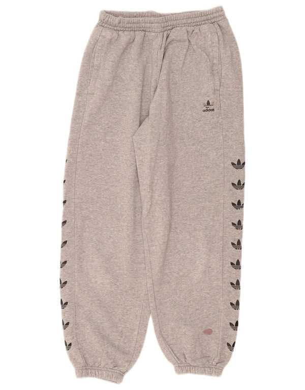 Adidas Womens Graphic Tracksuit Trousers Joggers UK 12 Medium Grey Flecked
