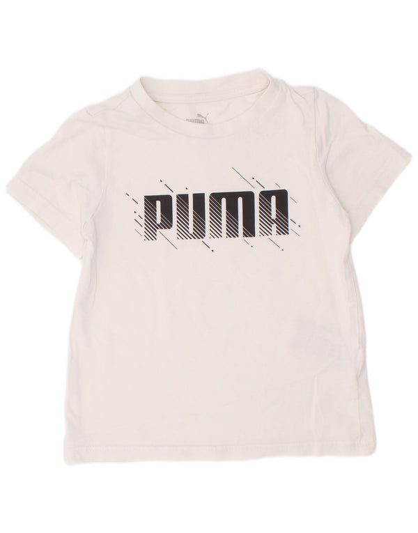 Puma majica s grafičkim motivima za dječake, 5-6 godina, bijeli pamuk