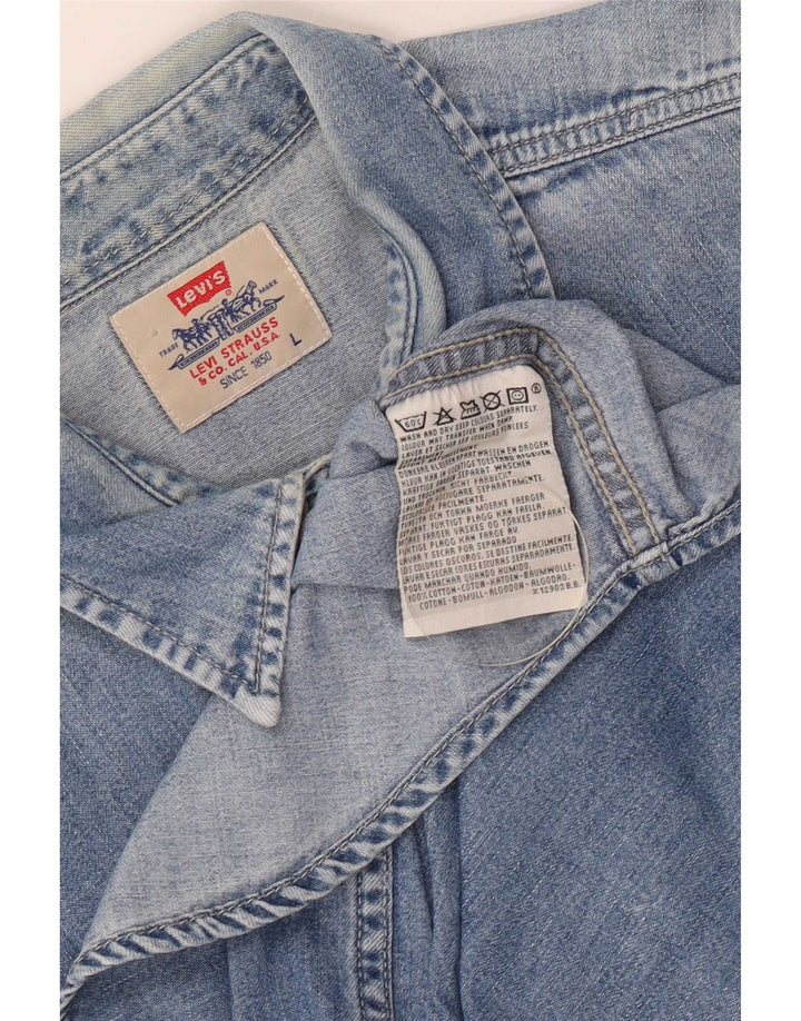 Levi's muška traper košulja velika plava pamučna boja