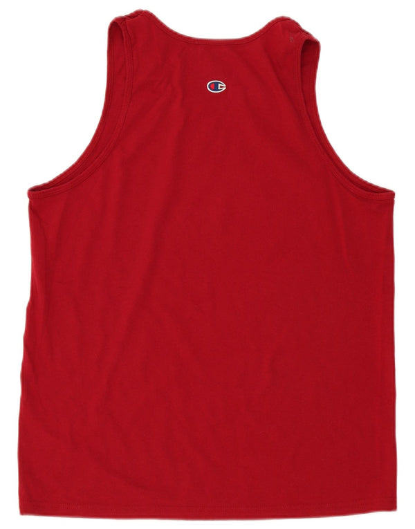 Champion Mens The Grenadines Graphic Vest Top Large Burgundy Pamuk