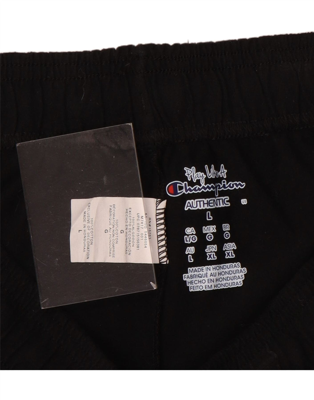CHAMPION Ženske sportske kratke hlače UK 16 Veliki crni pamuk