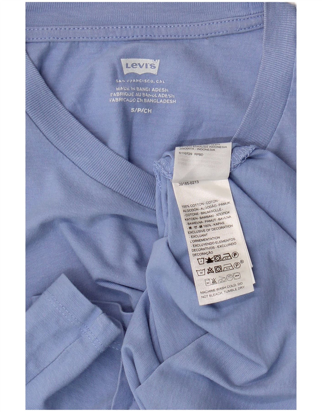 Levi's ženska majica kratkih rukava UK 10 Small Blue Cotton