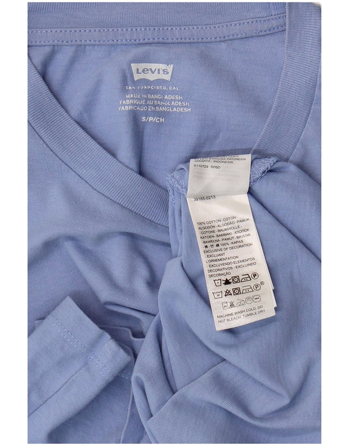 Levi's ženska majica kratkih rukava UK 10 Small Blue Cotton