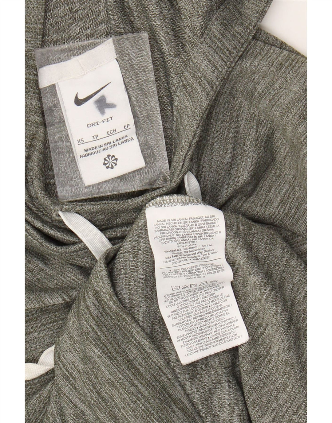 NIKE Ženska majica s kapuljačom Dri Fit UK 6 XS kaki pjegavi poliester