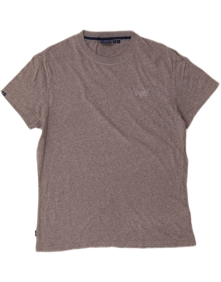 Superdry ženska majica kratkih rukava UK 16 Veliki sivi flekasti pamuk